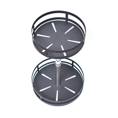 Suport metalic, 2 polite rotative, Naimeed D4489, Negru