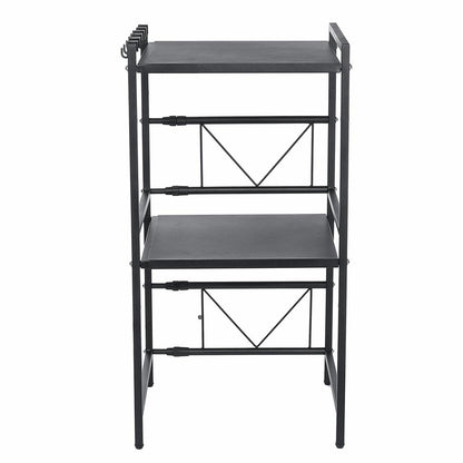 Raft metalic, extensibil, 2 polite, Naimeed D4501, Negru