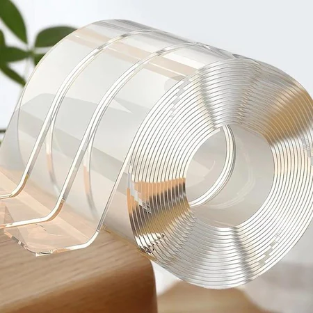 Banda dublu adeziva din silicon, Naimeed D4516, rezistenta la apa, transparenta, latime 3 cm, lungime 2 metri