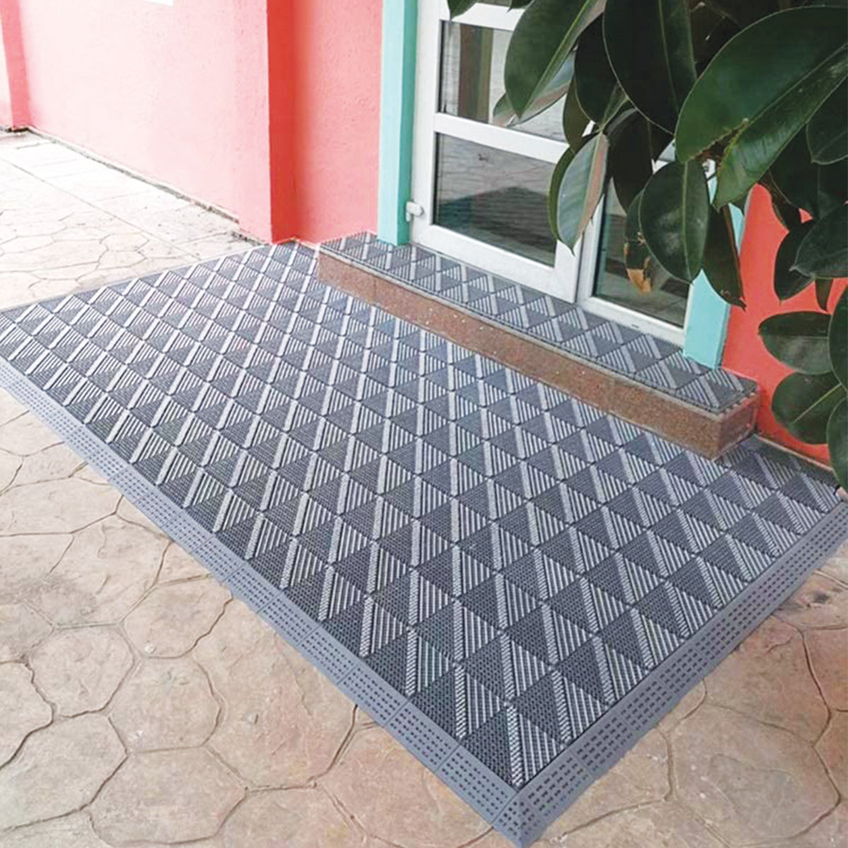 Set 4 placi pardoseala modulara din PP, Naimeed D4535, Verde