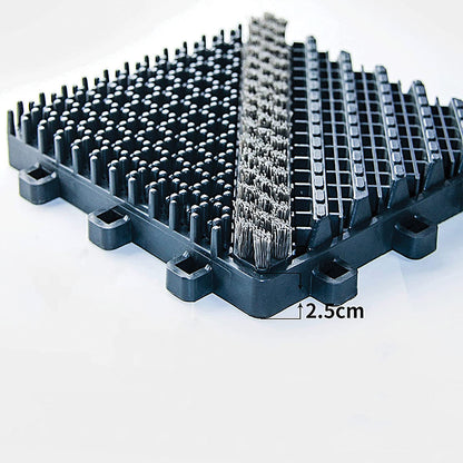 Set 12 placi pardoseala modulara si accesorii din PP, Naimeed D4533, Gri