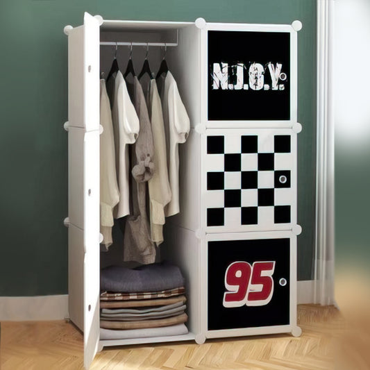 Dulap Modular Copii, 6 Usi, Naimeed D4538, Alb
