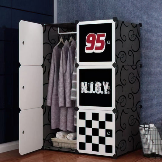 Dulap Modular Copii, 6 Usi, Naimeed D4539, Negru
