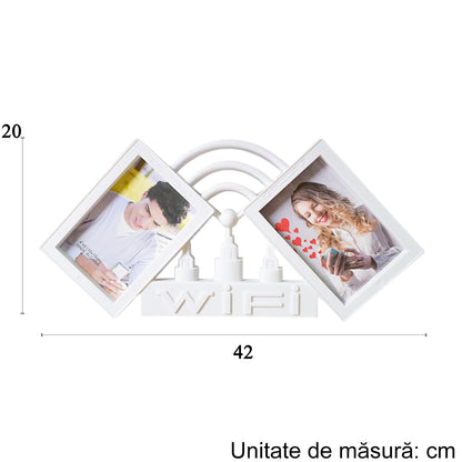 Rama foto, 2 poze, Naimeed D4542W, Alb