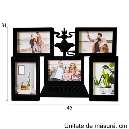 Rama foto, 5 poze, Naimeed D4543N, Negru