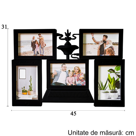 Rama foto, 5 poze, Naimeed D4543N, Negru