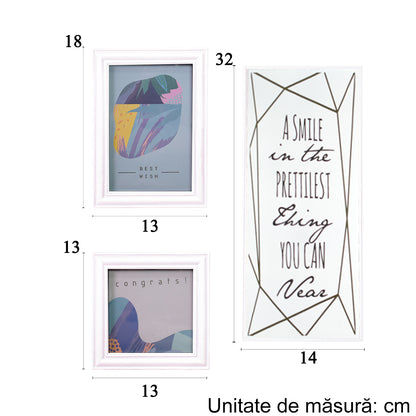 Rama foto, 2 poze, Naimeed D4568W, Alb