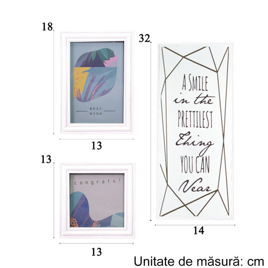 Rama foto, 2 poze, Naimeed D4568W, Alb