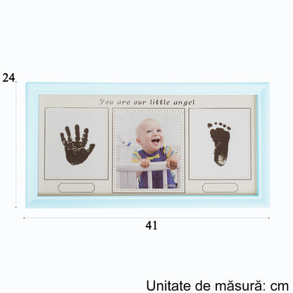 Rama foto cu amprenta, personalizabila, Naimeed D4571B, Albastru