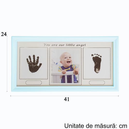 Rama foto cu amprenta, personalizabila, Naimeed D4571B, Albastru