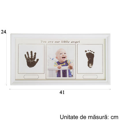 Rama foto cu amprenta, personalizabila, Naimeed D4571W, Alb