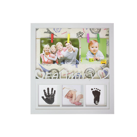 Rama foto cu amprenta, personalizabila, Naimeed D4572W, Alb