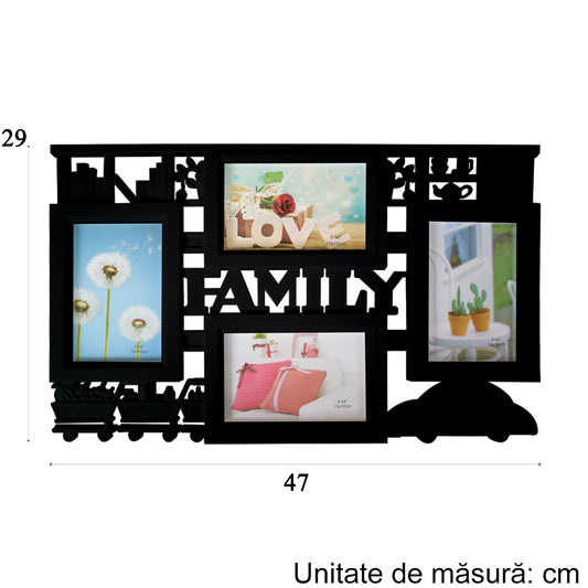 Rama foto, 4 poze, Naimeed D4579N, Negru
