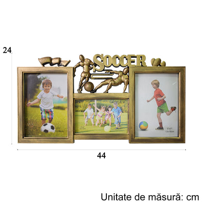 Rama foto, 3 poze, Naimeed D4583G, Auriu