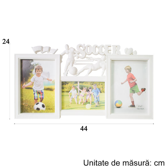 Rama foto, 3 poze, Naimeed D4583W, Alb
