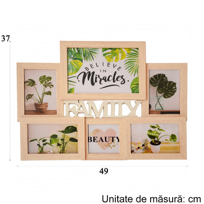 Rama foto Family, 6 poze, Naimeed D4589 White Wood