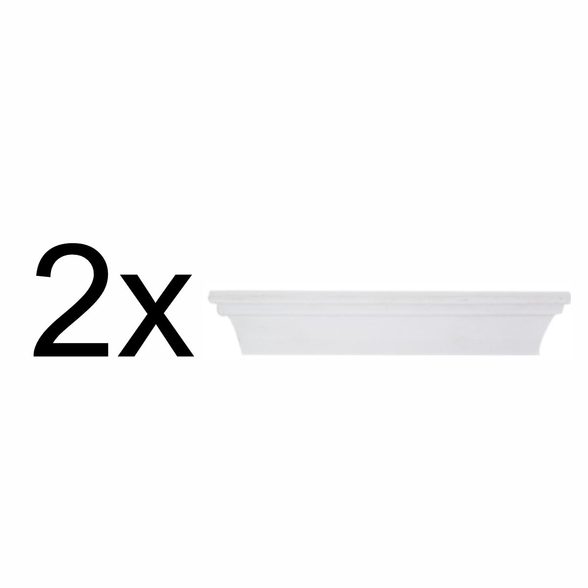 Set 4 rame foto, Naimeed D4597W, 2 polite si 3 ornamente, Alb