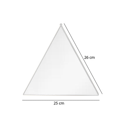 Set 3 Oglinzi Decorative, Naimeed D4606S, Argintiu, 24x1x23 cm