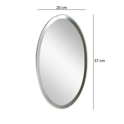 Oglinda Decorativa de Perete, Naimeed D4615S, Argintiu, 37x3x20 cm