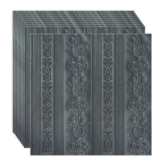 Set 10 x Tapet 3D Autoadeziv, design modern, rezistent la umezeala, usor de curatat, 70x70cm, Naimeed D4710, Negru