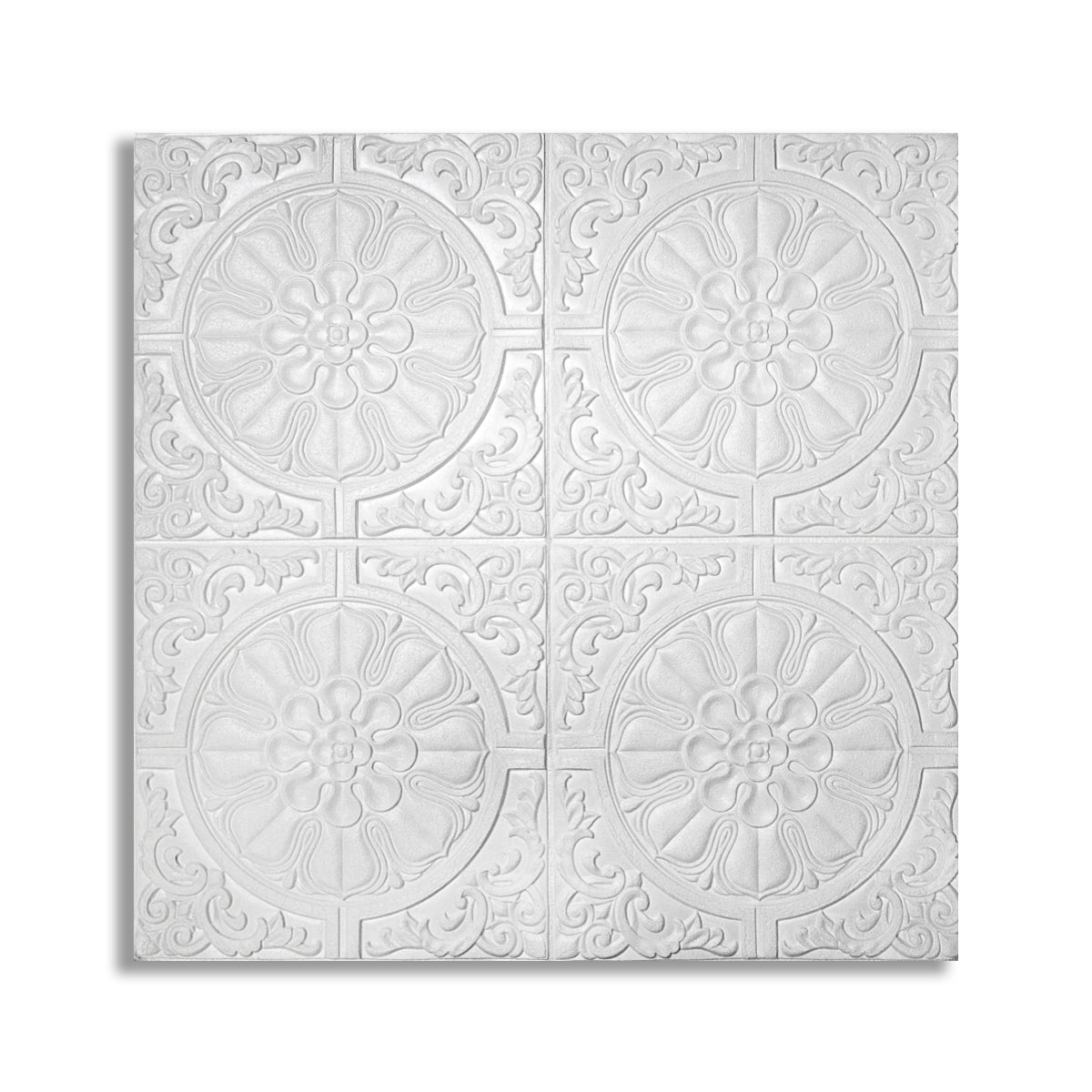Set 10 x Tapet 3D Autoadeziv, design modern, rezistent la umezeala, usor de curatat, 70x70cm, Naimeed D4712, Alb