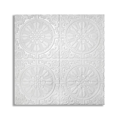 Set 10 x Tapet 3D Autoadeziv, design modern, rezistent la umezeala, usor de curatat, 70x70cm, Naimeed D4712, Alb