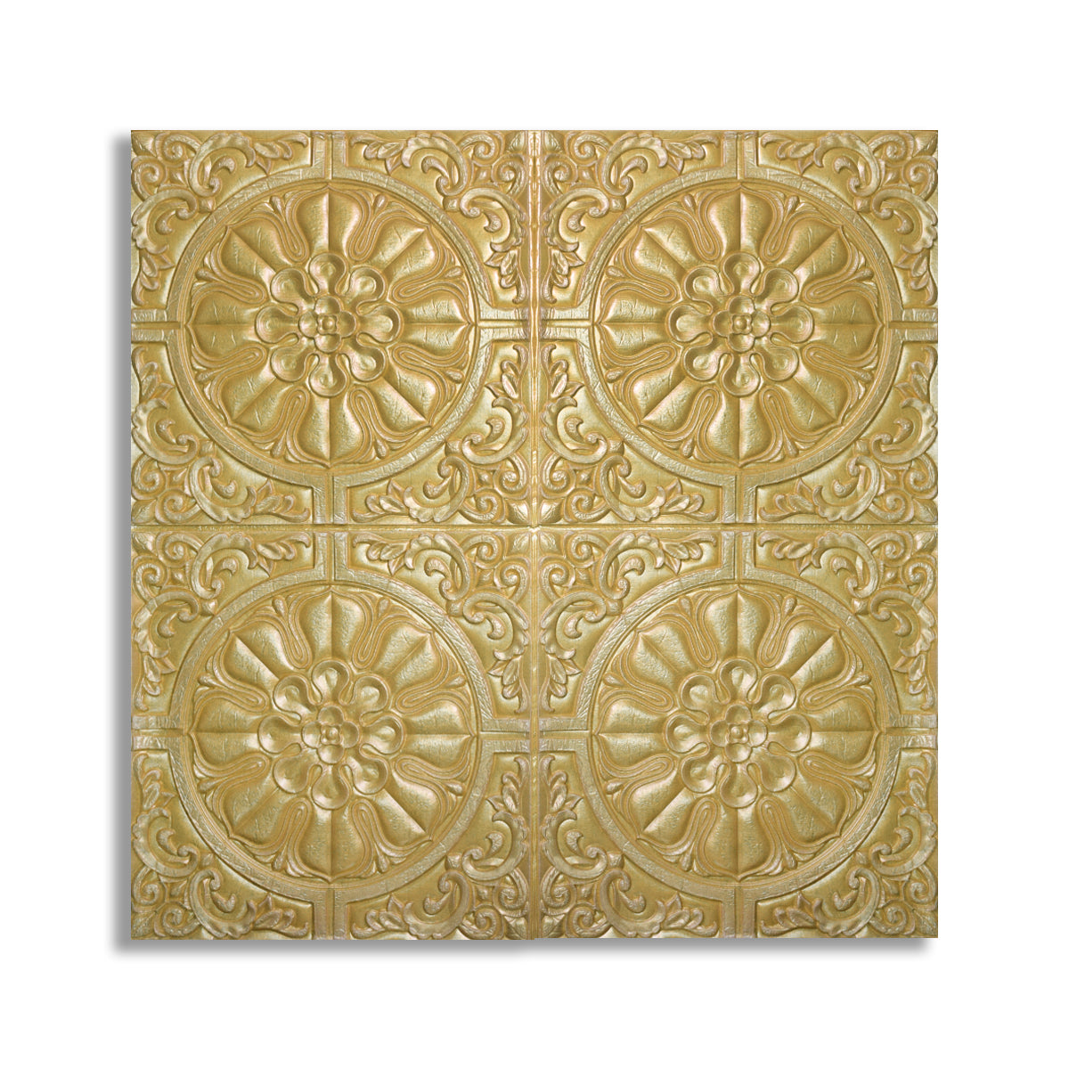 Tapet 3D Autoadeziv, design modern, rezistent la umezeala, usor de curatat, 70x70cm, Naimeed D4713, Auriu