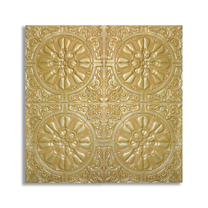 Tapet 3D Autoadeziv, design modern, rezistent la umezeala, usor de curatat, 70x70cm, Naimeed D4713, Auriu