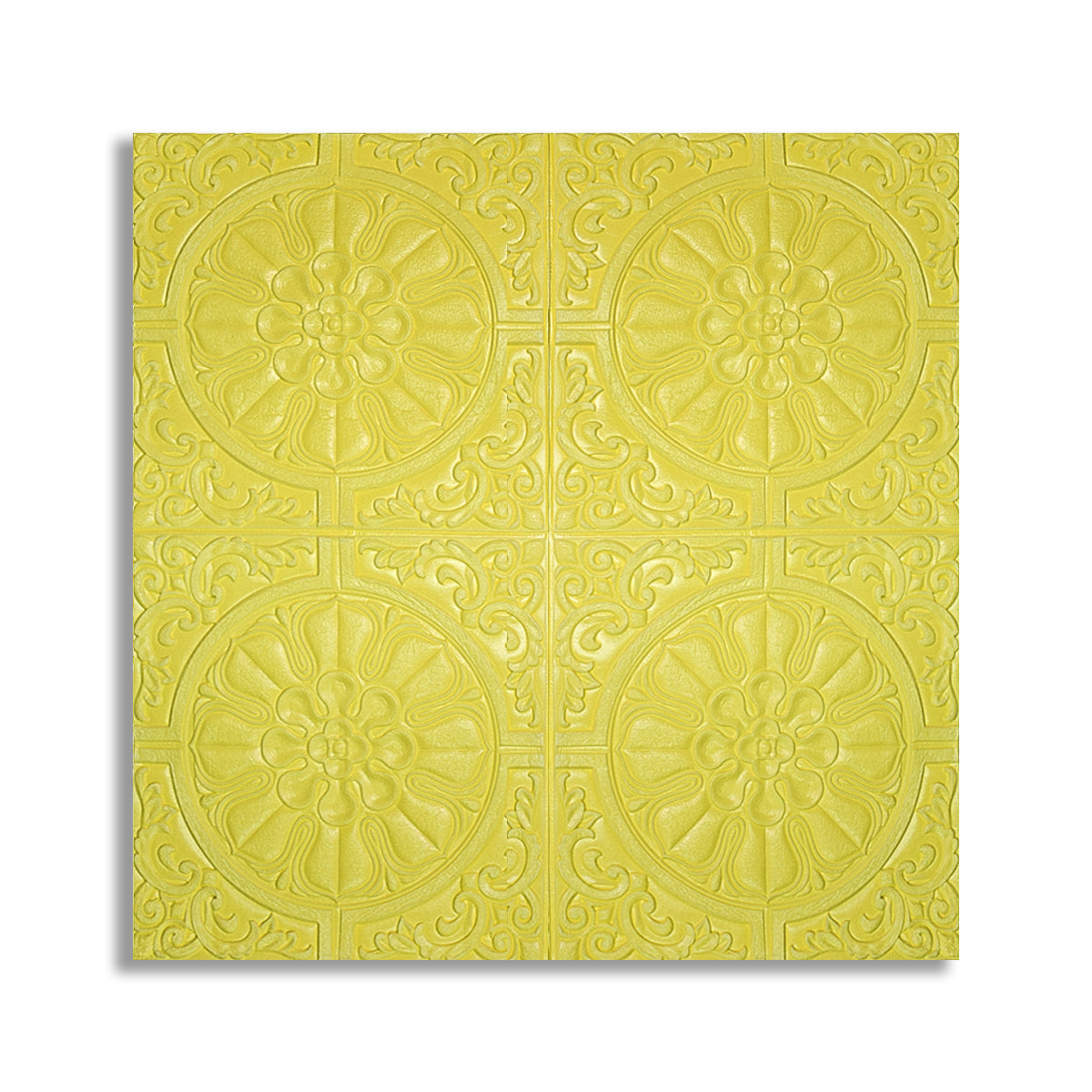 Set 10 x Tapet 3D Autoadeziv, design modern, rezistent la umezeala, usor de curatat, 70x70cm, Naimeed D4714, Galben