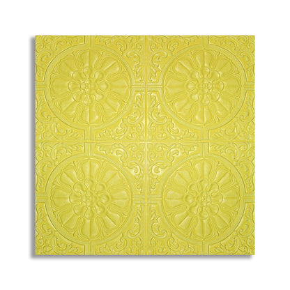Set 10 x Tapet 3D Autoadeziv, design modern, rezistent la umezeala, usor de curatat, 70x70cm, Naimeed D4714, Galben