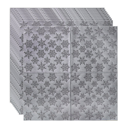 Set 10 x Tapet 3D Autoadeziv, design modern, rezistent la umezeala, usor de curatat, 70x70cm, Naimeed D4717, Argintiu