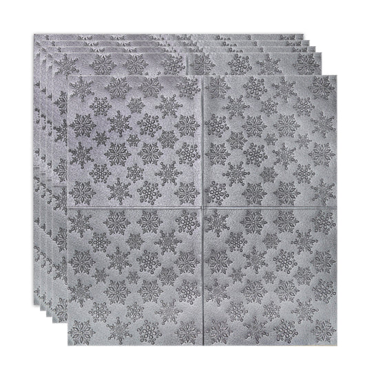 Set 5 x Tapet 3D Autoadeziv, design modern, rezistent la umezeala, usor de curatat, 70x70cm, Naimeed D4717, Argintiu