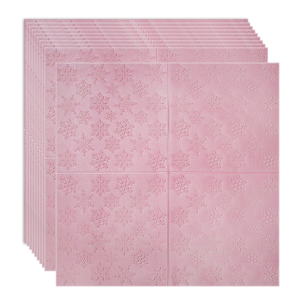 Set 10 x Tapet 3D Autoadeziv, design modern, rezistent la umezeala, usor de curatat, 70x70cm, Naimeed D4718, Roz