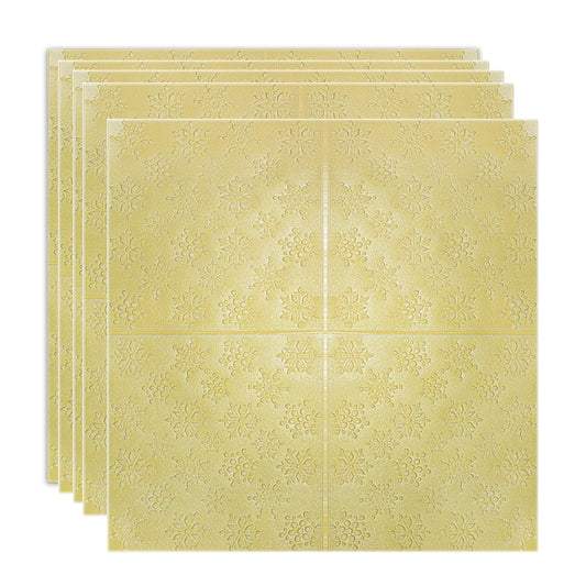 Set 5 x Tapet 3D Autoadeziv, design modern, rezistent la umezeala, usor de curatat, 70x70cm, Naimeed D4719, Galben