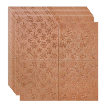 Set 10 x Tapet 3D Autoadeziv, design modern, rezistent la umezeala, usor de curatat, 70x70cm, Naimeed D4720, Maro