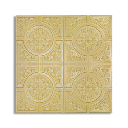Set 10 x Tapet 3D Autoadeziv, design modern, rezistent la umezeala, usor de curatat, 70x70cm, Naimeed D4722, Auriu