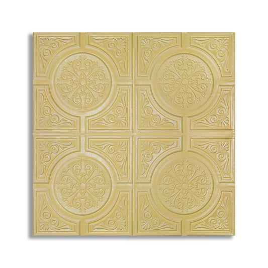 Set 10 x Tapet 3D Autoadeziv, design modern, rezistent la umezeala, usor de curatat, 70x70cm, Naimeed D4723, Galben