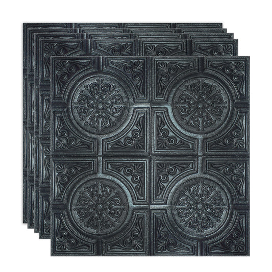Set 5 x Tapet 3D Autoadeziv, design modern, rezistent la umezeala, usor de curatat, 70x70cm, Naimeed D4724, Negru