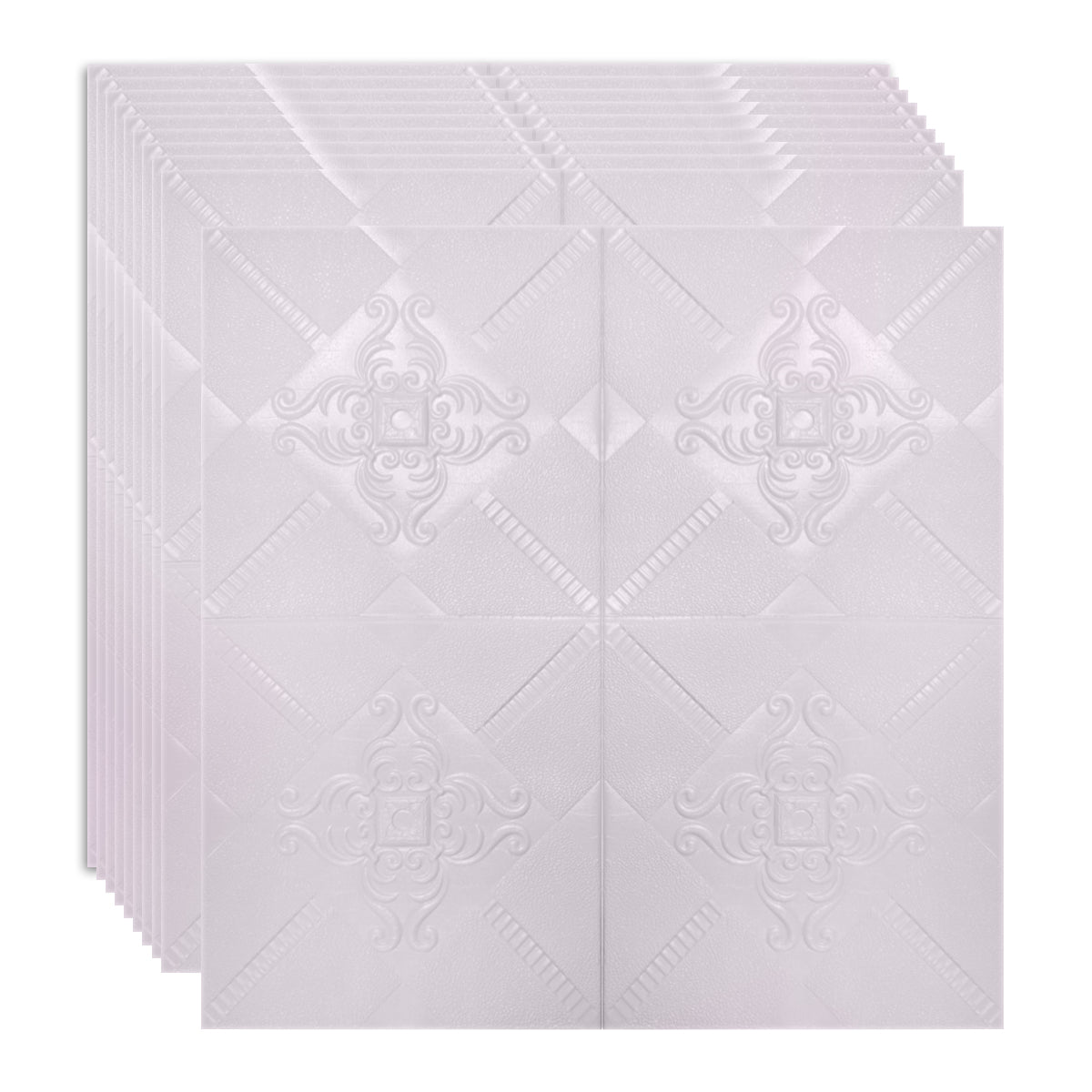 Set 10 x Tapet 3D Autoadeziv, design modern, rezistent la umezeala, usor de curatat, 70x70cm, Naimeed D4728, Roz