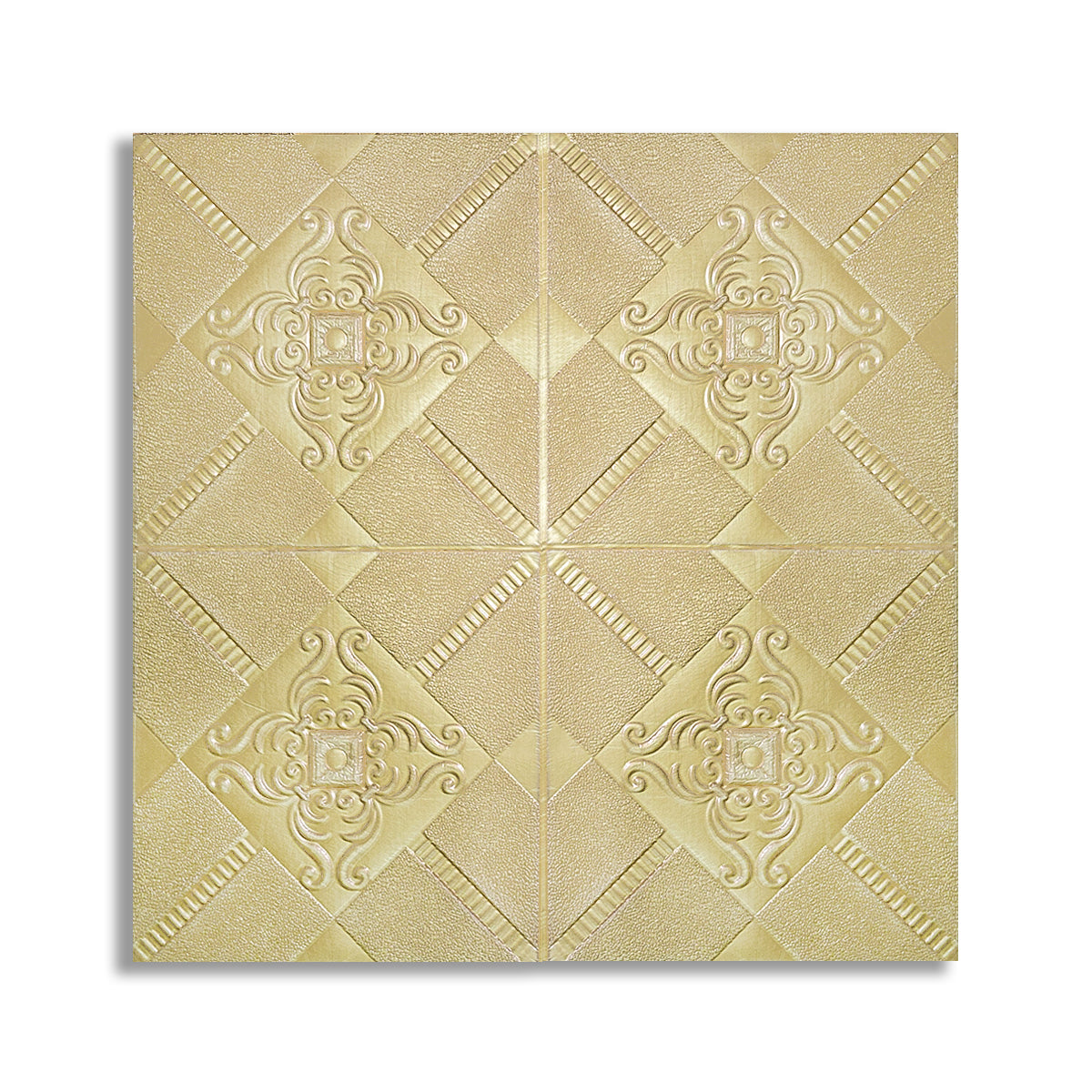 Tapet 3D Autoadeziv, design modern, rezistent la umezeala, usor de curatat, 70x70cm, Naimeed D4730, Auriu
