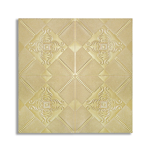 Tapet 3D Autoadeziv, design modern, rezistent la umezeala, usor de curatat, 70x70cm, Naimeed D4730, Auriu