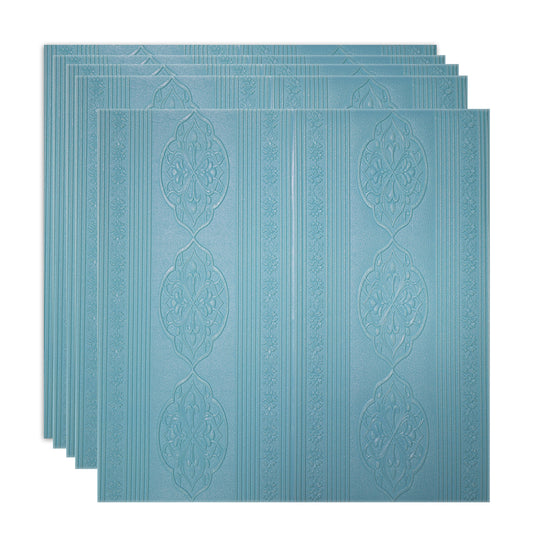 Set 5 x Tapet 3D Autoadeziv, design modern, rezistent la umezeala, usor de curatat, 70x70cm, Naimeed D4732, Albastru