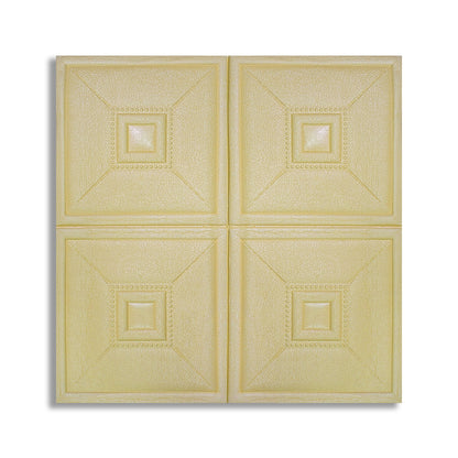 Set 10 x Tapet 3D Autoadeziv, design modern, rezistent la umezeala, usor de curatat, 70x70cm, Naimeed D4736, Galben