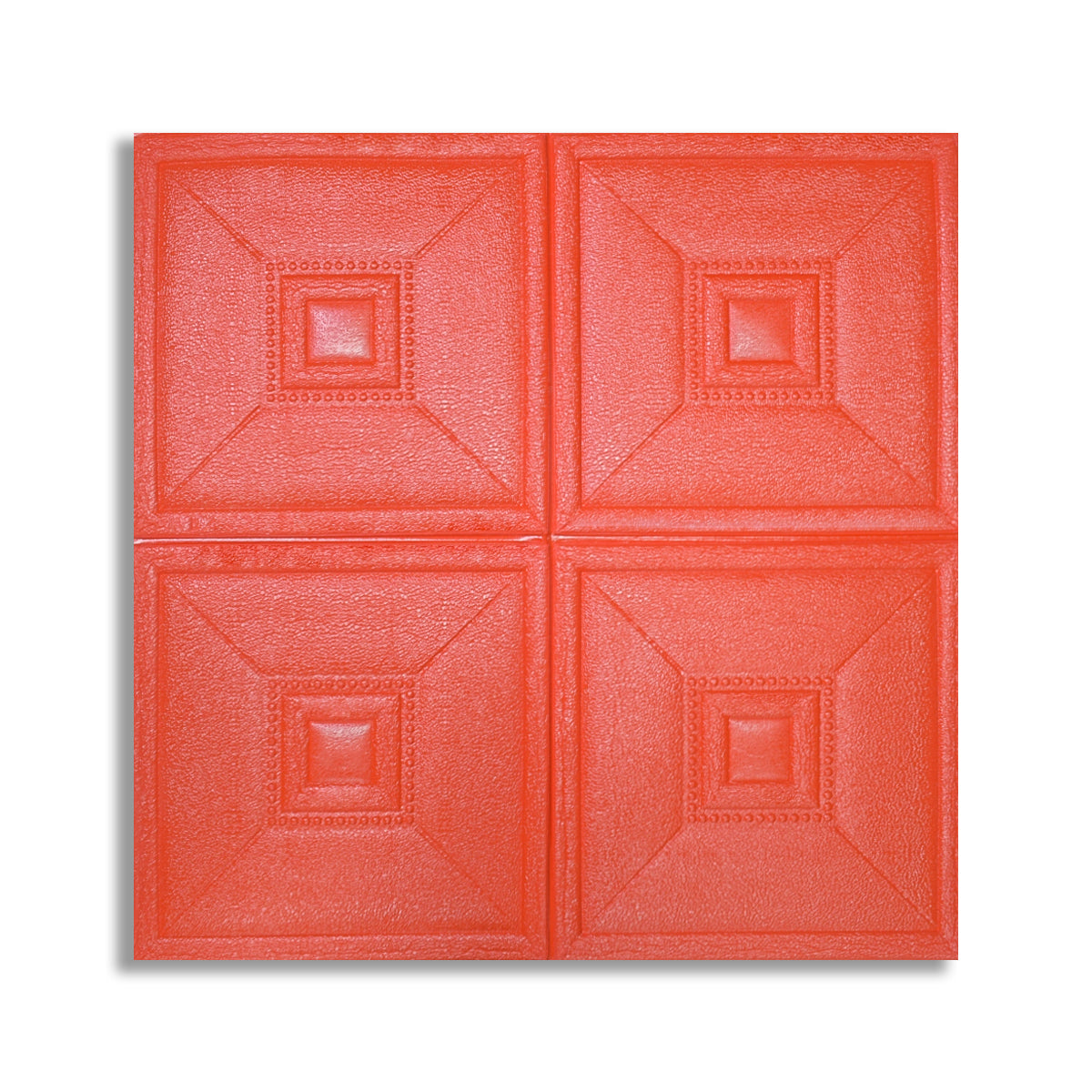 Set 10 x Tapet 3D Autoadeziv, design modern, rezistent la umezeala, usor de curatat, 70x70cm, Naimeed D4737, Rosu