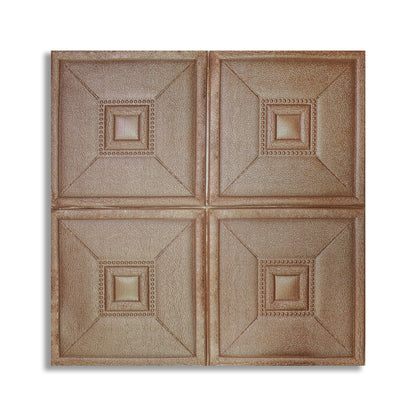 Set 5 x Tapet 3D Autoadeziv, design modern, rezistent la umezeala, usor de curatat, 70x70cm, Naimeed D4738, Bronz