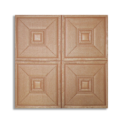 Set 5 x Tapet 3D Autoadeziv, design modern, rezistent la umezeala, usor de curatat, 70x70cm, Naimeed D4739, Maro