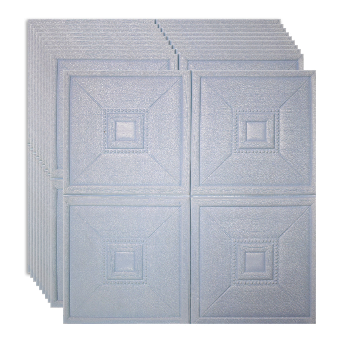 Set 10 x Tapet 3D Autoadeziv, design modern, rezistent la umezeala, usor de curatat, 70x70cm, Naimeed D4740, Albastru