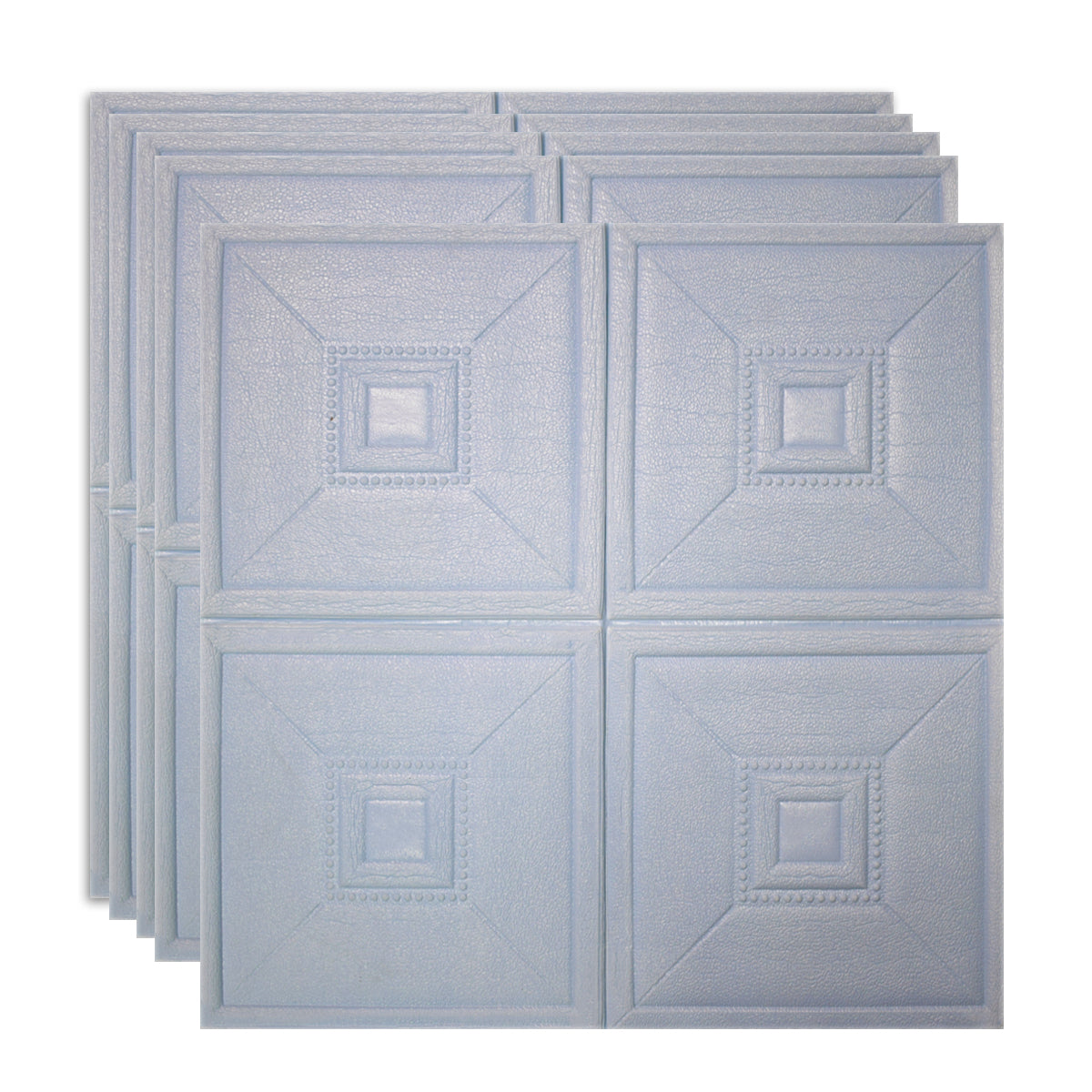 Set 5 x Tapet 3D Autoadeziv, design modern, rezistent la umezeala, usor de curatat, 70x70cm, Naimeed D4740, Albastru