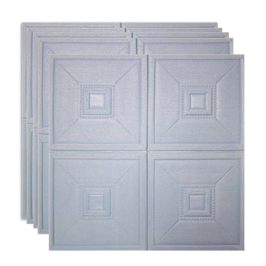 Set 5 x Tapet 3D Autoadeziv, design modern, rezistent la umezeala, usor de curatat, 70x70cm, Naimeed D4740, Albastru