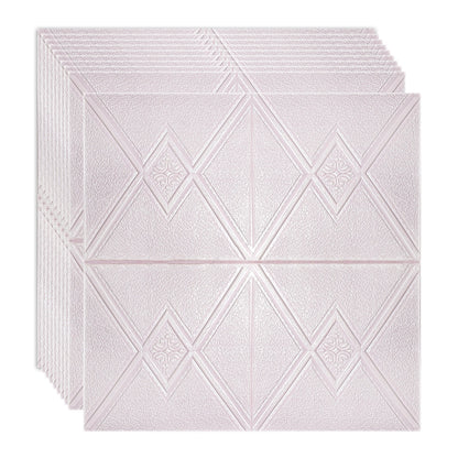 Set 10 x Tapet 3D Autoadeziv, design modern, rezistent la umezeala, usor de curatat, 70x70cm, Naimeed D4743, Roz
